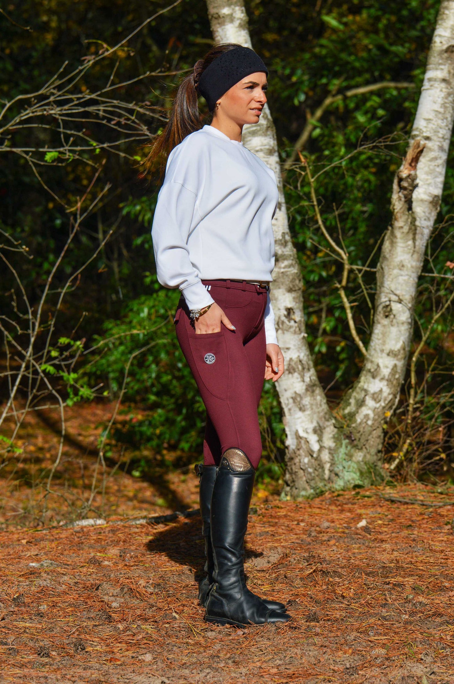Paardrijbroek Donley rood La Finesse